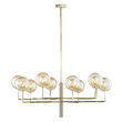 Candelabru modern alama abajururi champagne 10xG9/60W Feme 1977 Jupiter